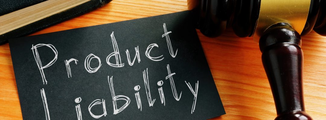 Product Liability is shown on a photo using the text